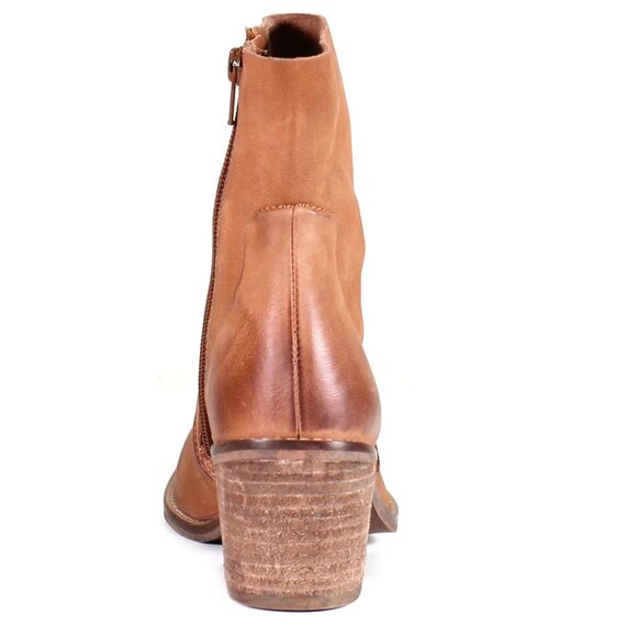 NEW DIBA TRUE Leather Hel Lina Heel Booties Cuoio for women 462mn - Picture 11 of 12